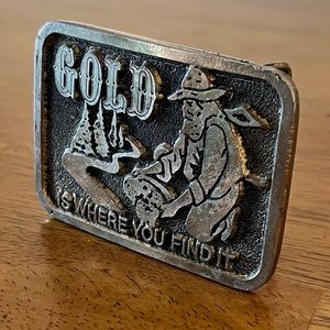 Vintage, 1981 brass belt buckle